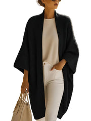 Dani – Oversize-Strickjacke in Sandbeige – Ansicht 2