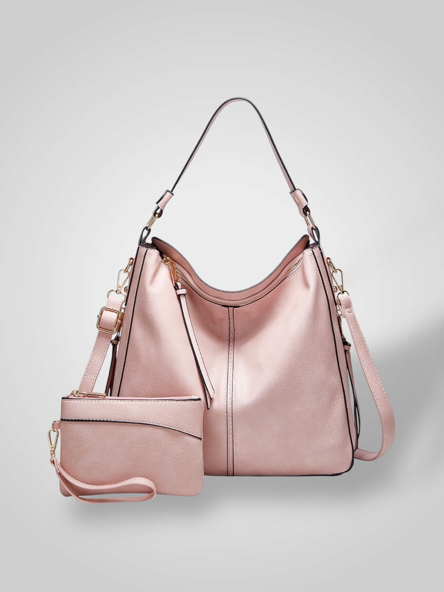 Freia – Elegante Lederschultertasche für Damen – Ansicht 5