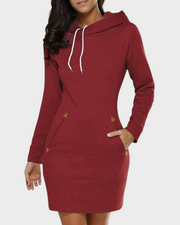 Haven – Kapuzenkleid für Damen aus Baumwollmischung – Ansicht 2