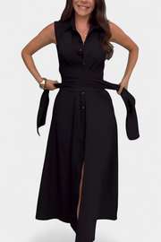 Meryl – Hemdblusenkleid für Damen mit Knöpfen und Gürtel – Ansicht 6