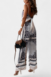 Leonie – Damen-Set mit Bandeau-Top und weiter Hose im Paisleymuster – Ansicht 10