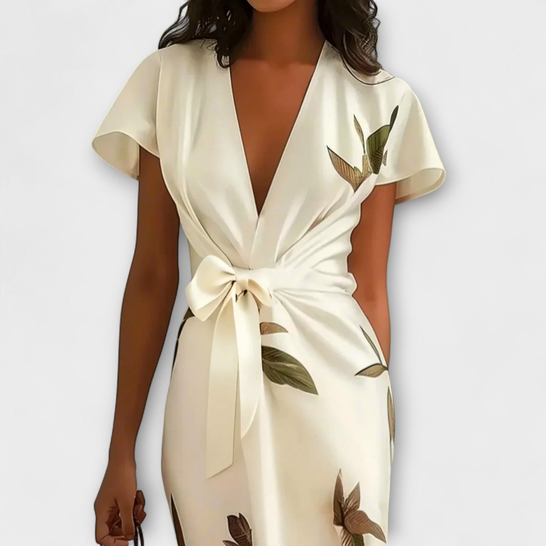 Damen-A-Linienkleid aus Satin – Ansicht 2