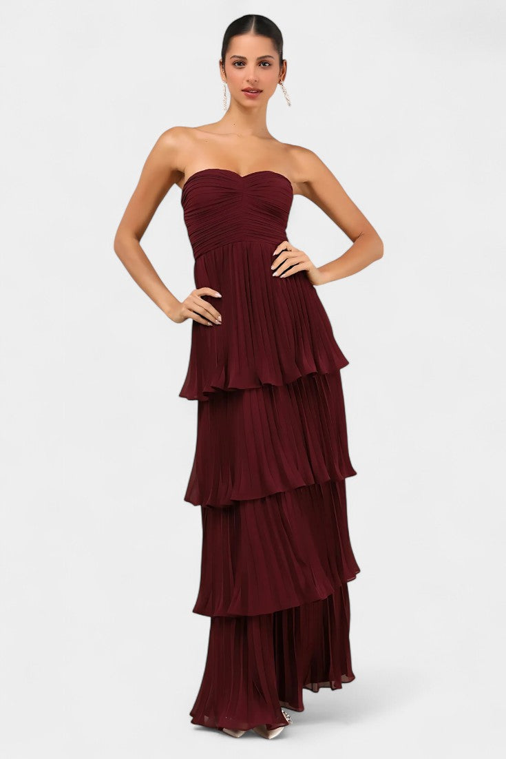 June – Damenkleid mit Rüschen und Herzausschnitt