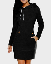 Haven – Kapuzenkleid für Damen aus Baumwollmischung – Ansicht 3