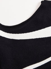 Juni – Figurbetontes One-Shoulder-Kleid in Unifarben mit Kontrasteffekt – Ansicht 11
