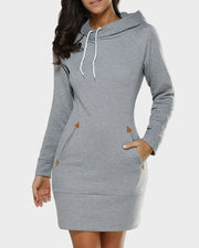 Haven – Kapuzenkleid aus Baumwollmischgewebe – Ansicht 5