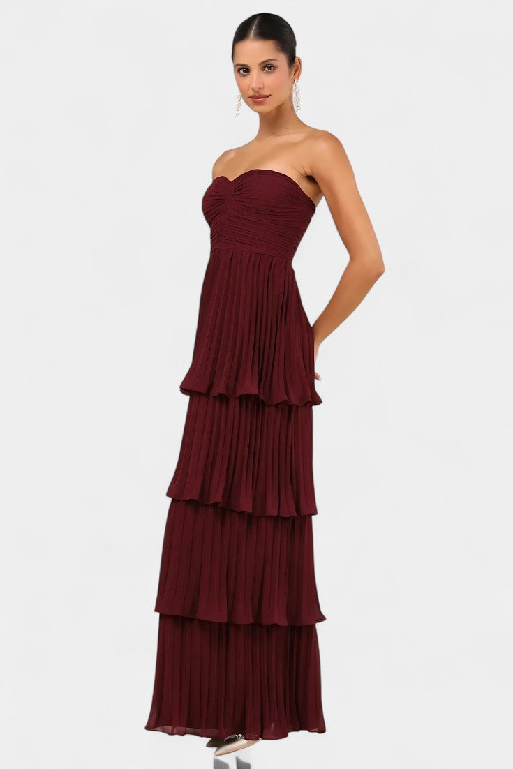 June – Damenkleid mit Rüschen und Herzausschnitt – Ansicht 3