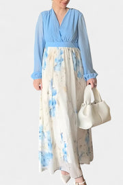 Eliane – Florales Maxikleid für Damen mit V-Ausschnitt – Ansicht 9