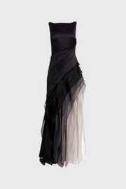 Angela – Ärmelloses Kleid für Damen mit Farbverlauf und luftigen Lagen – Ansicht 5