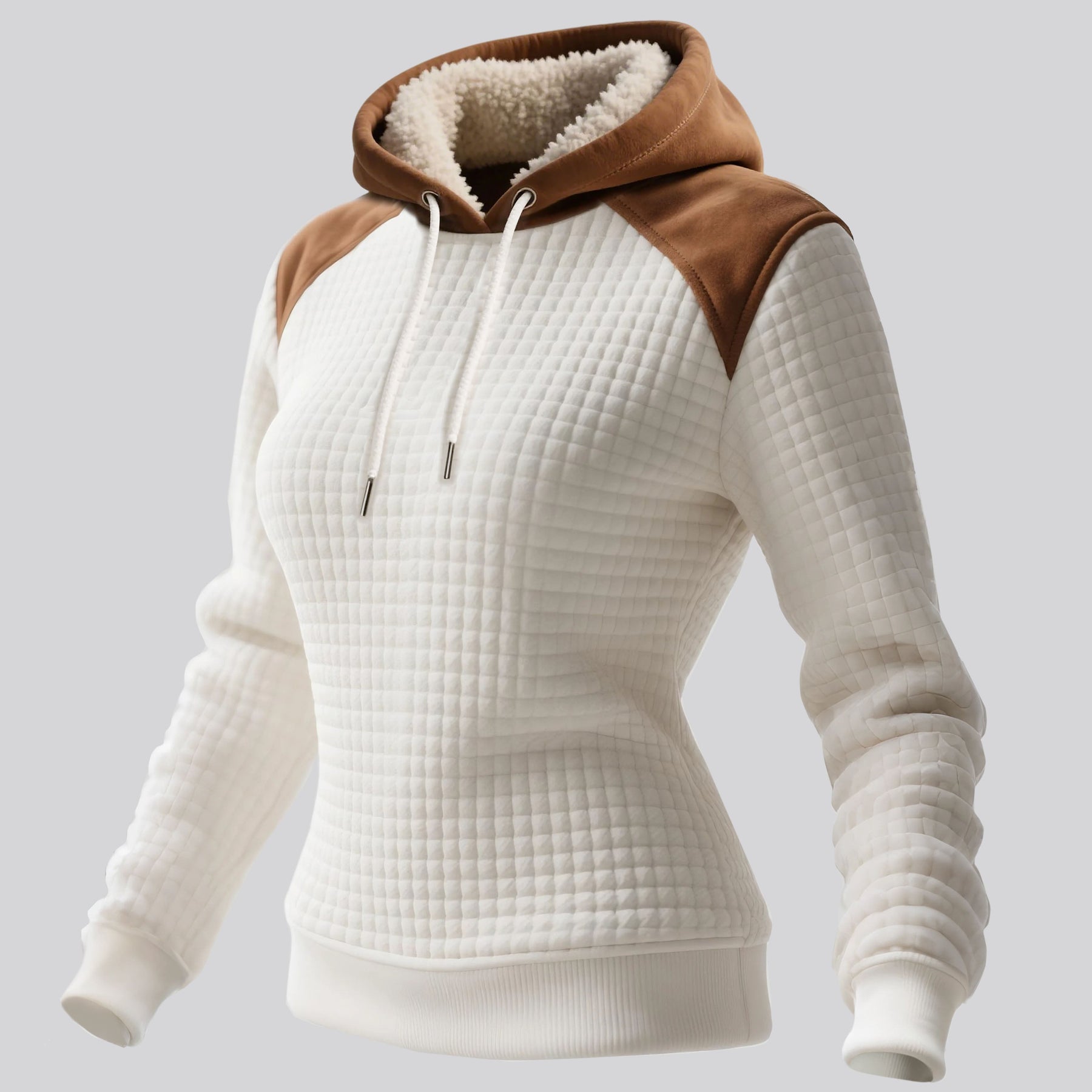 Damen-Rollkragenpullover mit kontrastierenden Schulterpartien