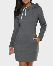 Haven – Kapuzenkleid aus Baumwollmischgewebe – Ansicht 8