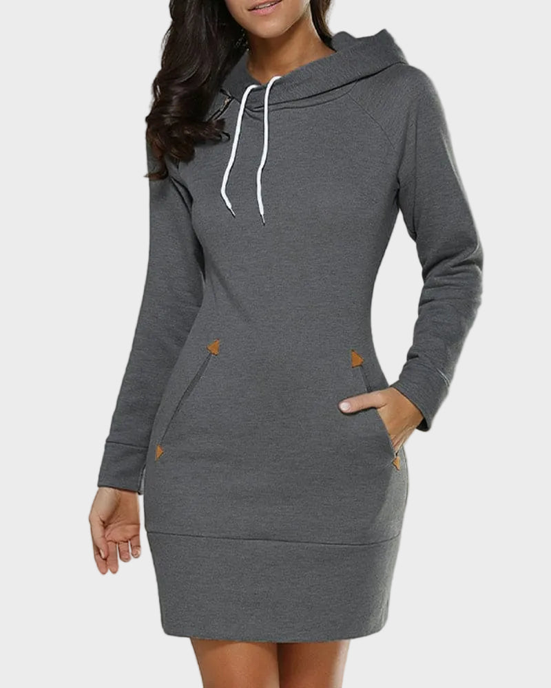 Haven – Kapuzenkleid aus Baumwollmischgewebe – Ansicht 8
