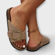 Damensandalen mit verstellbaren Riemen und flacher Sohle – Ansicht 7