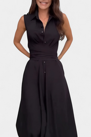 Meryl – Hemdblusenkleid für Damen mit Knöpfen und Gürtel – Ansicht 7