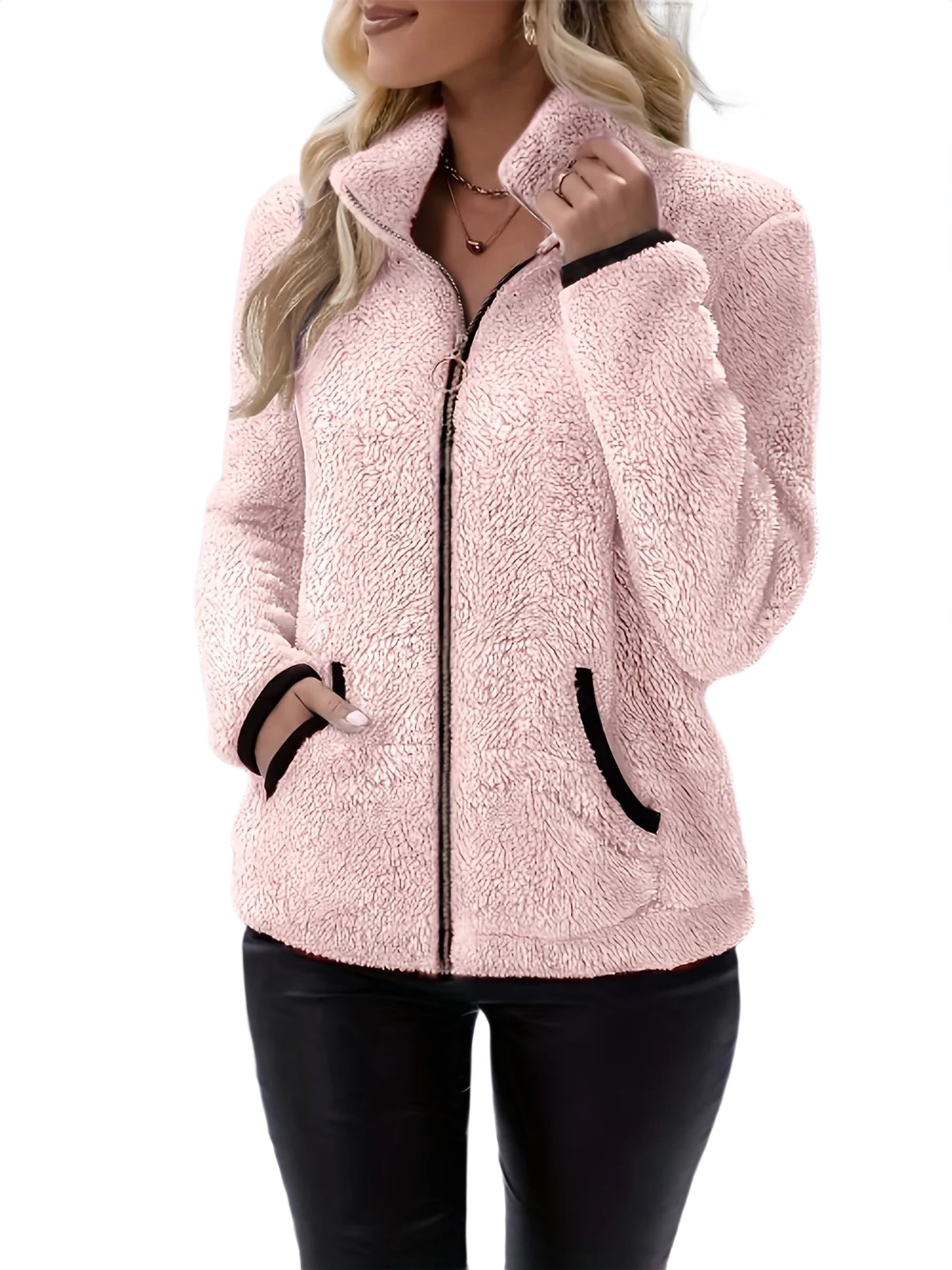 Liora – Figurbetonte Fleecejacke für Damen mit weichem Samtfutter