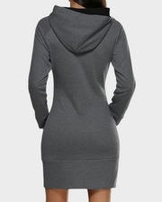 Haven – Kapuzenkleid für Damen aus Baumwollmischung – Ansicht 6