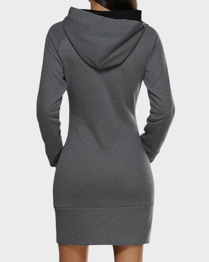 Haven – Kapuzenkleid für Damen aus Baumwollmischung – Ansicht 6