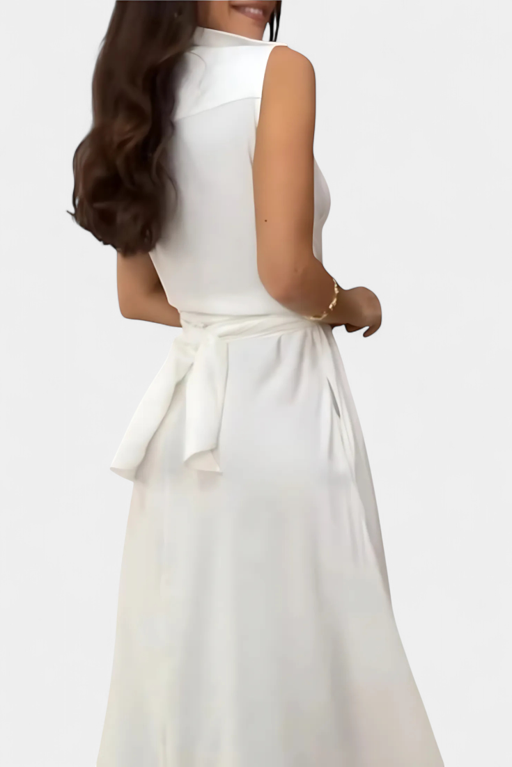 Meryl – Hemdblusenkleid für Damen mit Knöpfen und Gürtel – Ansicht 12