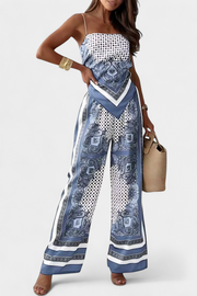 Leonie – Damen-Set mit Bandeau-Top und weiter Hose im Paisleymuster – Ansicht 4