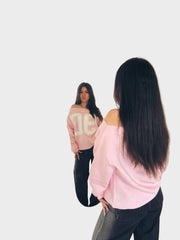 Nadeine – Schulterfreies Damen-Sweatshirt – Ansicht 2