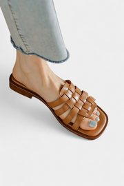 Flache geflochtene Damen-Sandalen Roma – Ansicht 5