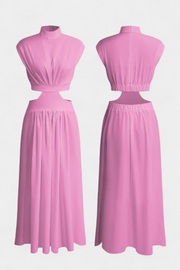 Jocelyn – Kleid-Set für Damen mit hohem Ausschnitt und Seitenschlitz – Ansicht 3