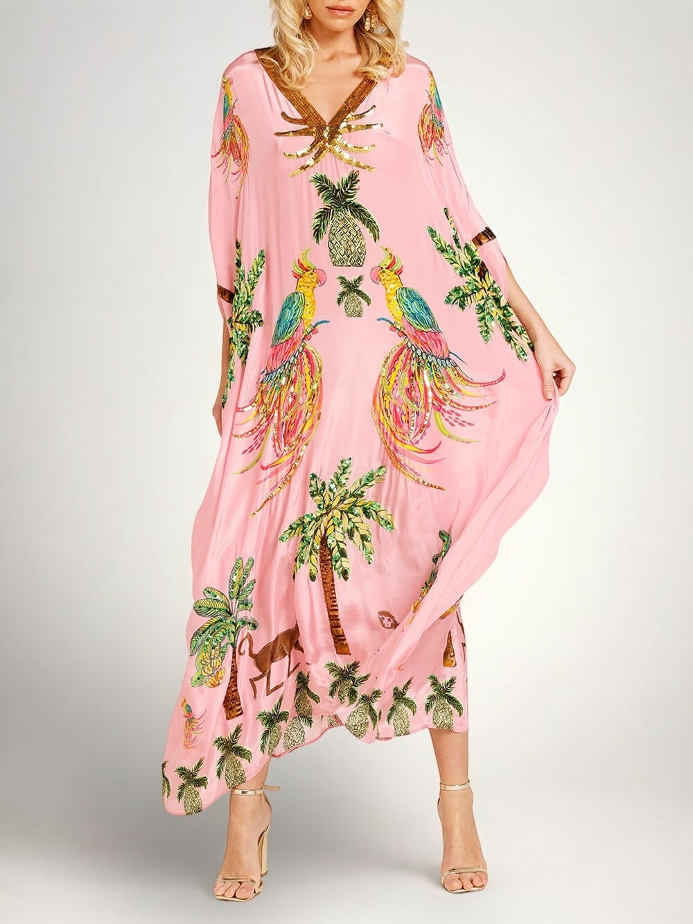 Sahara – Tropisches Damenkleid mit überschnittenen Schultern – Ansicht 5