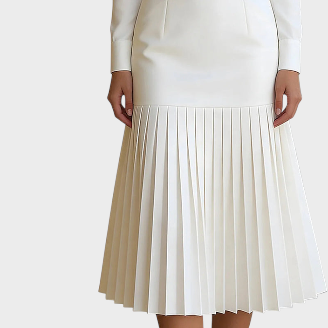 Allyson – Midikleid mit Stehkragen und Gürtel