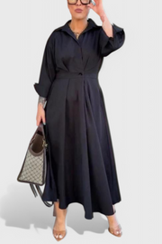 Celina – Langes Maxikleid für Damen mit Revers
