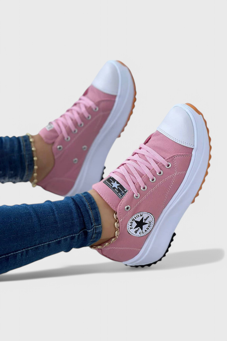Taya – Chunky Canvas-Sneaker für Damen – Ansicht 2
