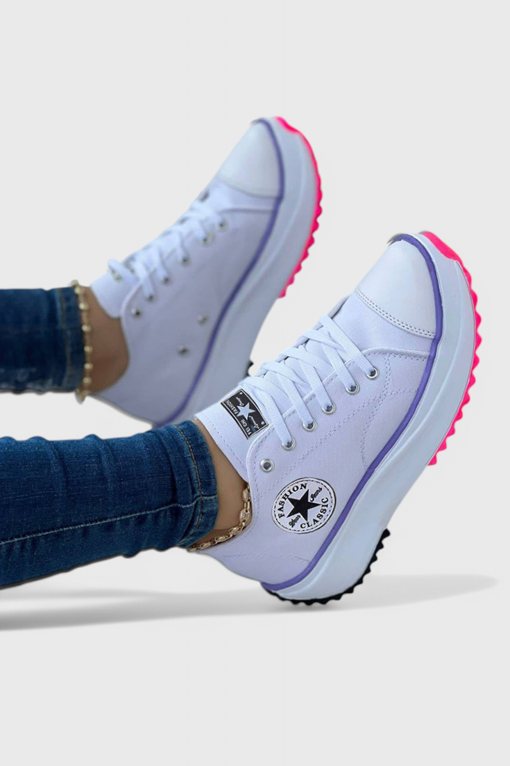 Taya – Chunky Canvas-Sneaker für Damen – Ansicht 5