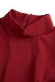 Fiona – Elegantes weißes Kleid mit Stehkragen und Gürtel – Ansicht 8