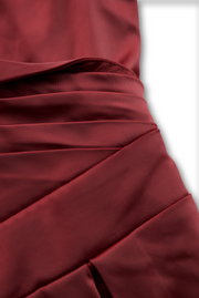 Bella – Satin-Midikleid mit drapiertem Kragen im Retro-Stil – Ansicht 11