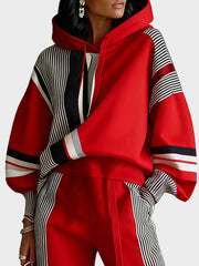 Cirilla – Kapuzenpullover mit abstraktem geometrischem Muster
