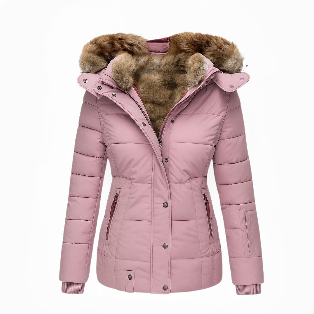 Anna – Wintermantel für Damen mit Fellfutter und Kapuze – Ansicht 8