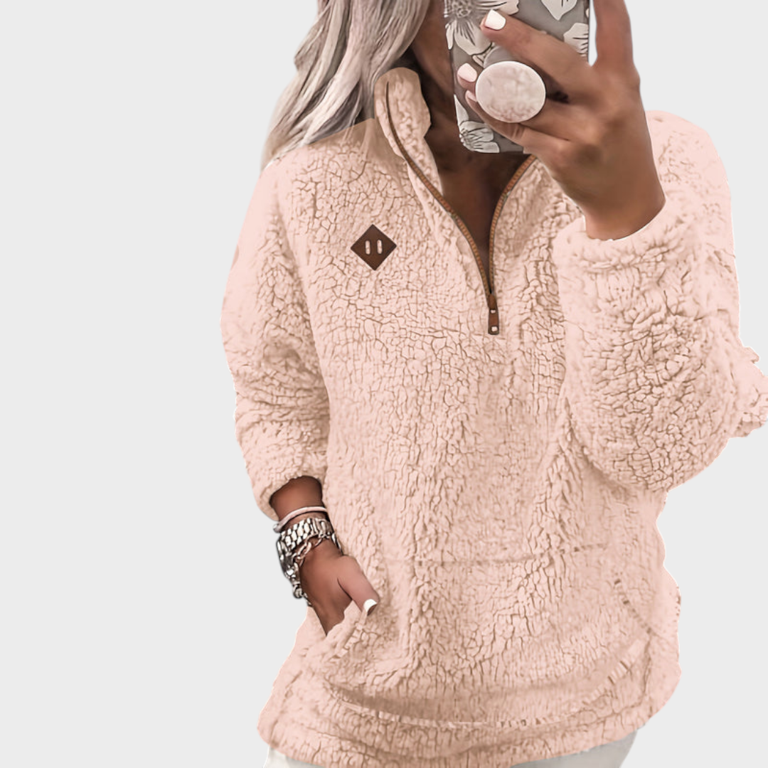 Eloise | Fleecegefüttertes Sweatshirt mit Reißverschluss