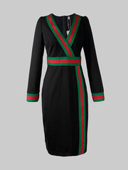Viera – Zweiteiliges Strickkleid-Set mit Streifen – Ansicht 3