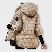 Elegante gesteppte Damenjacke mit Kapuze – Ansicht 4