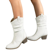 Damen-Cowboystiefel Valencia aus Leder mit spitzer Zehenpartie, wadenhoch – Ansicht 4