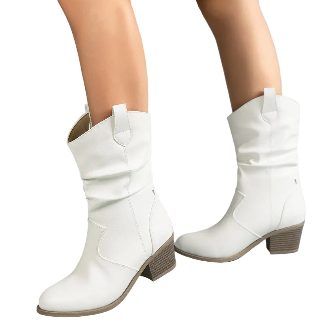 Damen-Cowboystiefel Valencia aus Leder mit spitzer Zehenpartie, wadenhoch – Ansicht 4