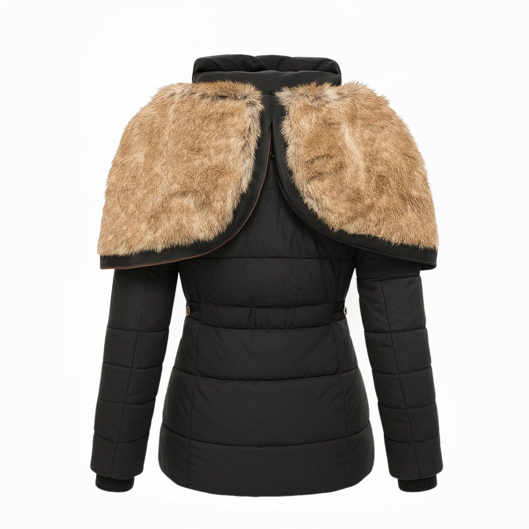 Anna – Wintermantel für Damen mit Fellfutter und Kapuze – Ansicht 2