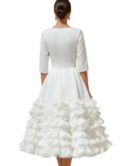 Brooke – Midikleid mit Gürtel und Rüschensaum
