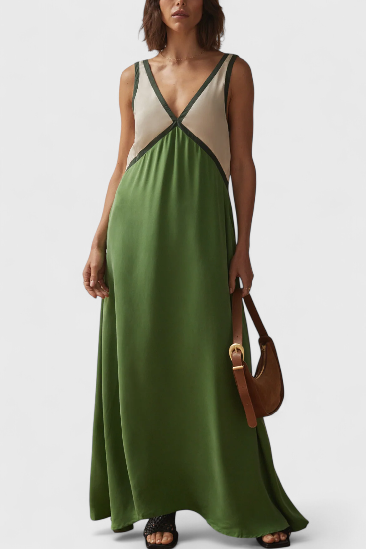 Diamond – Boho-Maxikleid für Damen mit V-Ausschnitt