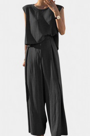 Damen-Set Lauren mit ärmellosem Top und weiter Hose – Ansicht 3