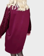 Cunningham – Kleid mit Pailletten und langen Ärmeln – Ansicht 5