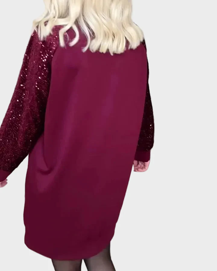 Cunningham – Kleid mit Pailletten und langen Ärmeln – Ansicht 5