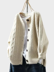 Lorenza – Zopfstrick-Strickjacke für Damen