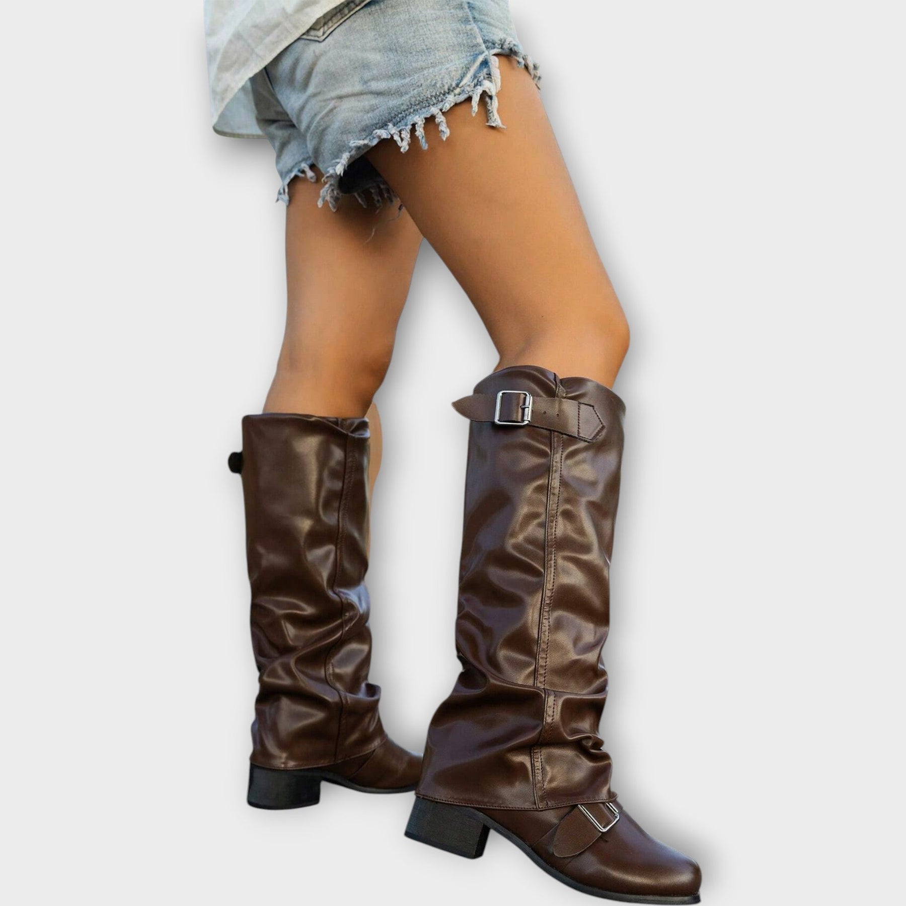 Rowan Slouch – Lederstiefeletten für Damen mit niedrigem Absatz – Ansicht 2