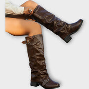Rowan Slouch – Lederstiefeletten für Damen mit niedrigem Absatz