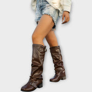 Rowan Slouch – Lederstiefeletten für Damen mit niedrigem Absatz – Ansicht 3